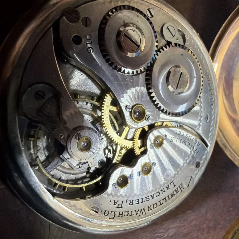 Original Vintage Hamilton 910 Pocket Watch- Not Running - Needs Service.